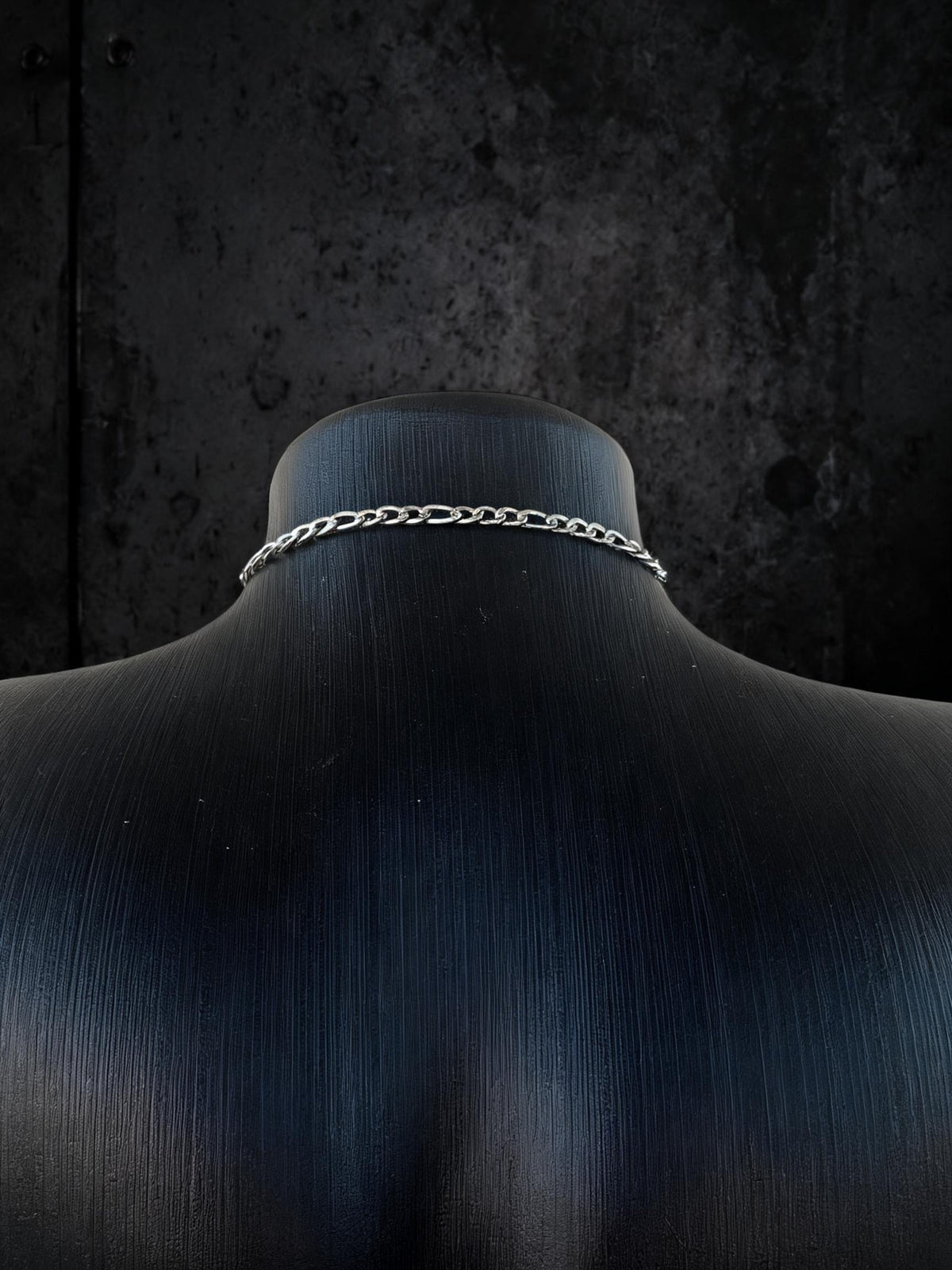 O-Ring Or Heart Spike Necklace, Stainless steel gothic punk jewelry, Alternative chain accessory