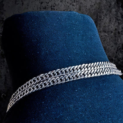 Ouroboros Choker Necklace, Stainless steel spiked chain, Gothic punk techno jewelry