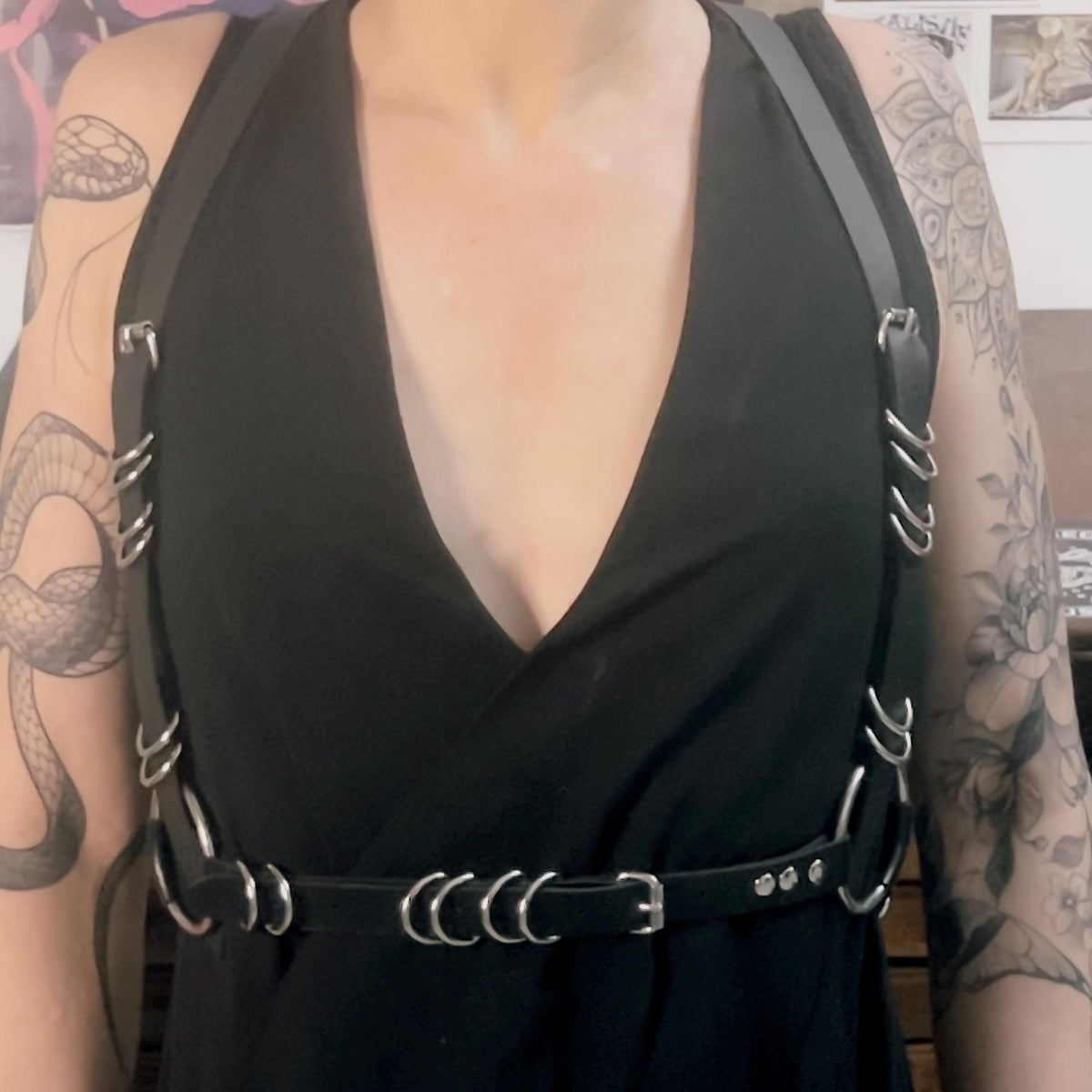 Gearshift Reversible Harness – Handmade Industrial Shoulder Harness with Reclaimed Bicycle Gear