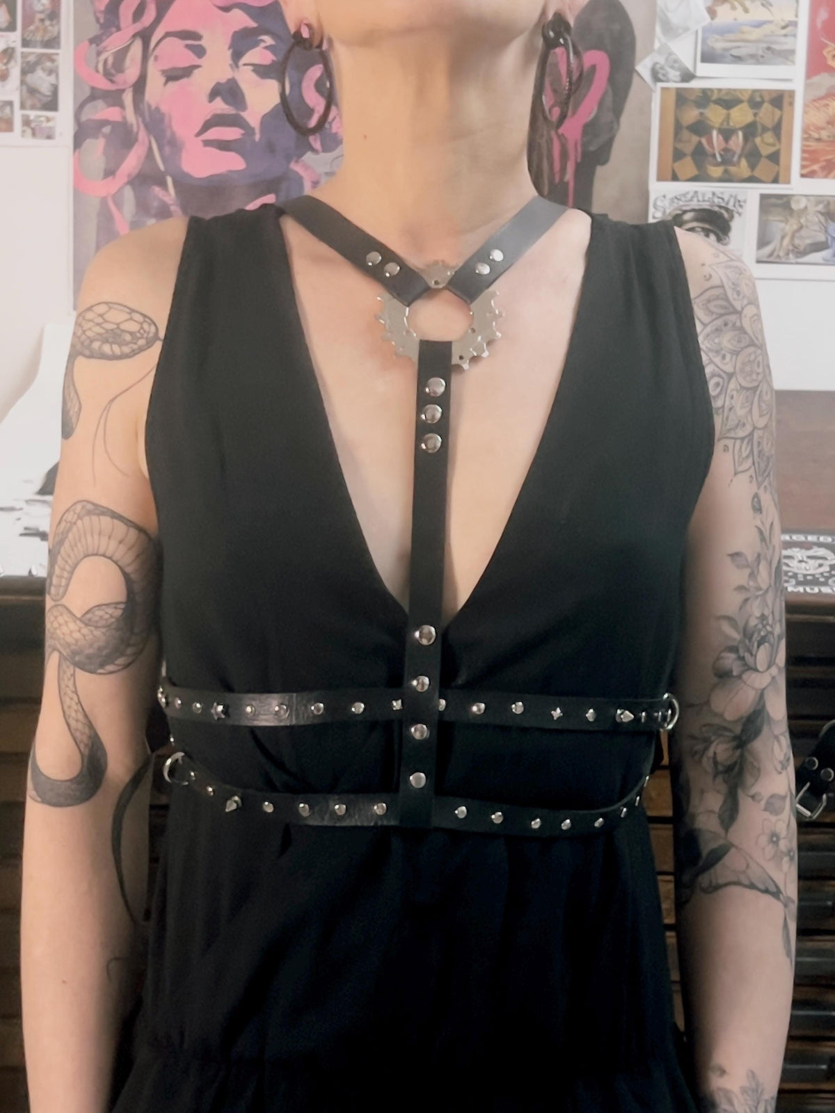 Gearshift Reversible Harness – Handmade Industrial Shoulder Harness with Reclaimed Bicycle Gear