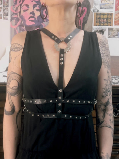 Gearshift Reversible Harness – Handmade Industrial Shoulder Harness with Reclaimed Bicycle Gear