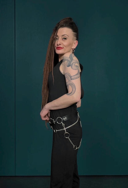 D-Core Belt | Modular Leather | Gothic Alternative Fashion Accessory | Handmade Vegetable-Tanned