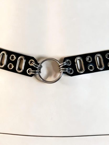 Vegan leather body harness, Modular O-Ring Belt with Removable Straps, Darkwear Accessory