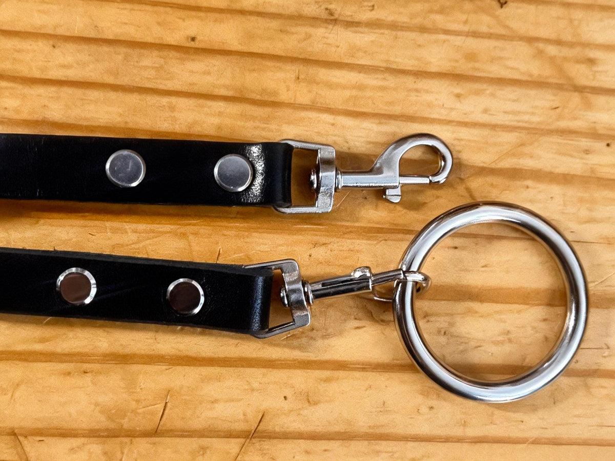 Leather Harness Strap Add-On, Adjustable O-Ring Accessory, Shoulder or Waist Wear