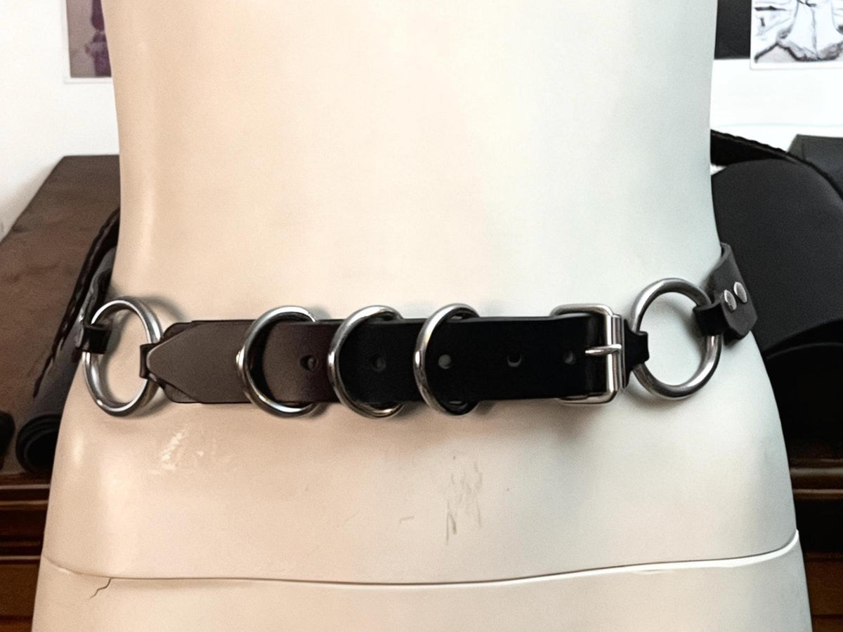 D-Core Belt | Modular Leather | Gothic Alternative Fashion Accessory | Handmade Vegetable-Tanned