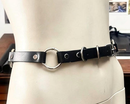 Modular Belt Strap: Leather, Stainless Steel Hardware, Versatile Accessory