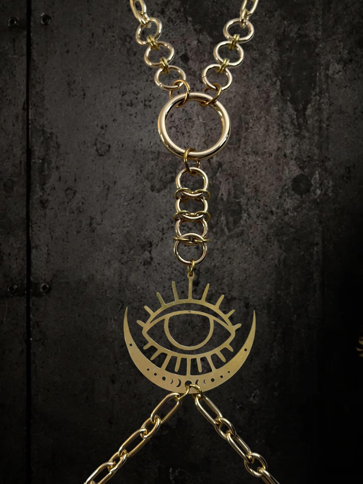 Brass and Stainless Steel Body Chain Harness – Statement Jewelry Armor