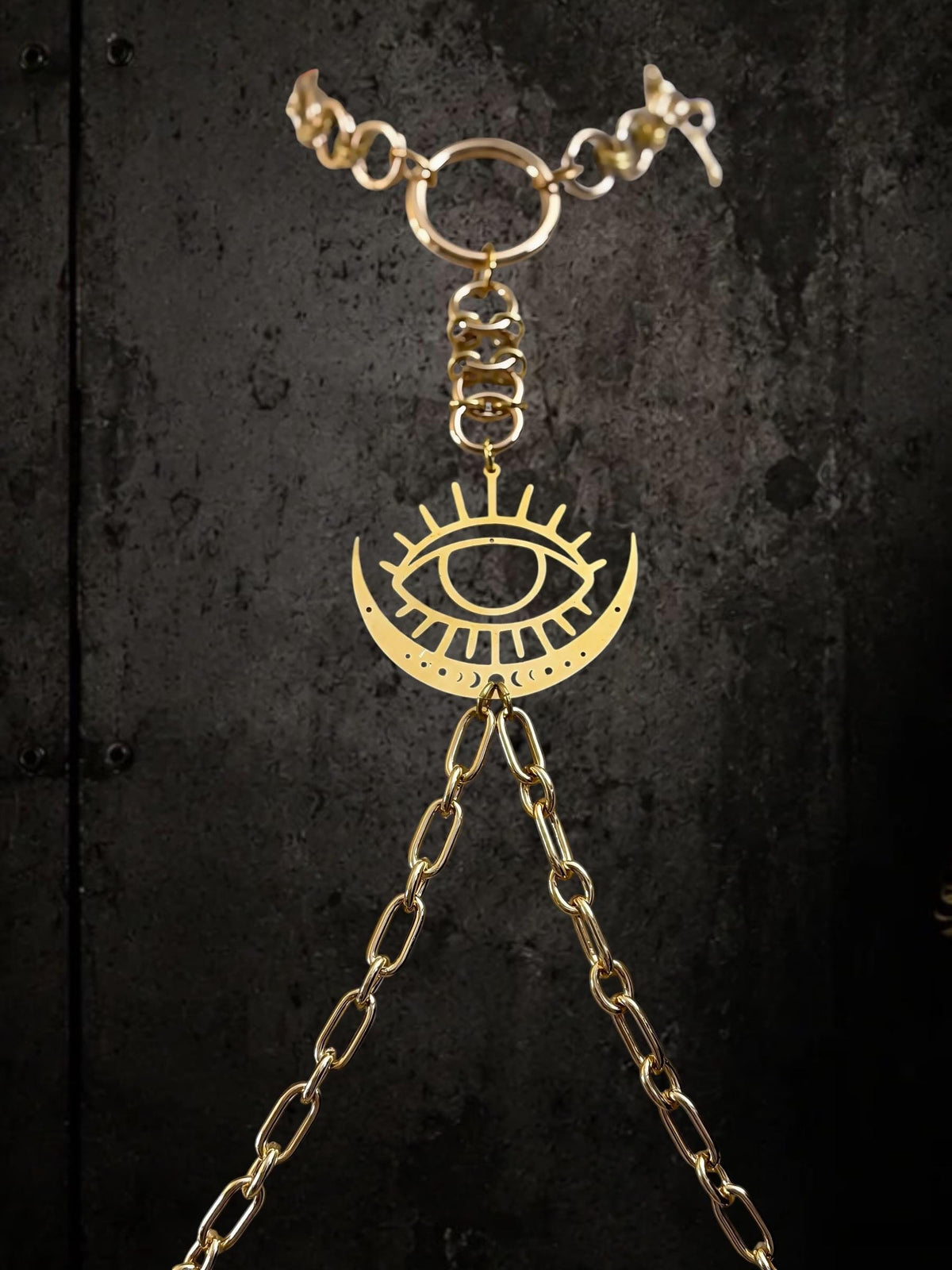 Brass and Stainless Steel Body Chain Harness – Statement Jewelry Armor