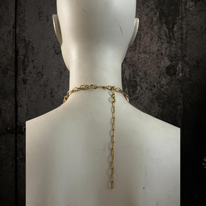 Gold Body Chain Harness, Brass and Stainless Steel Armor Jewelry, Alternative Fashion