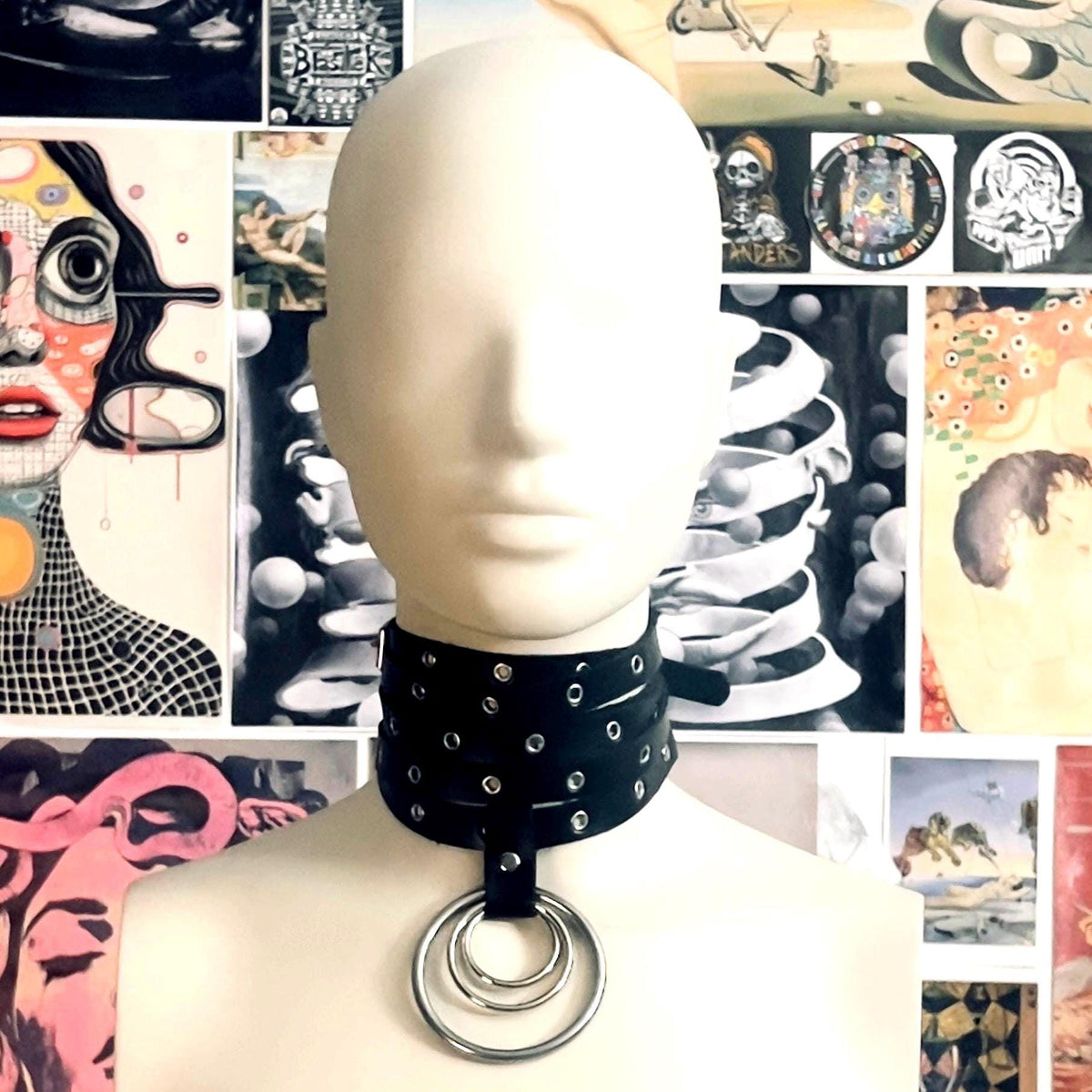 Convertible Harness, Waist Belt & Garter - Iris Modular Leather Choker Belt - Multiway Body Accessory