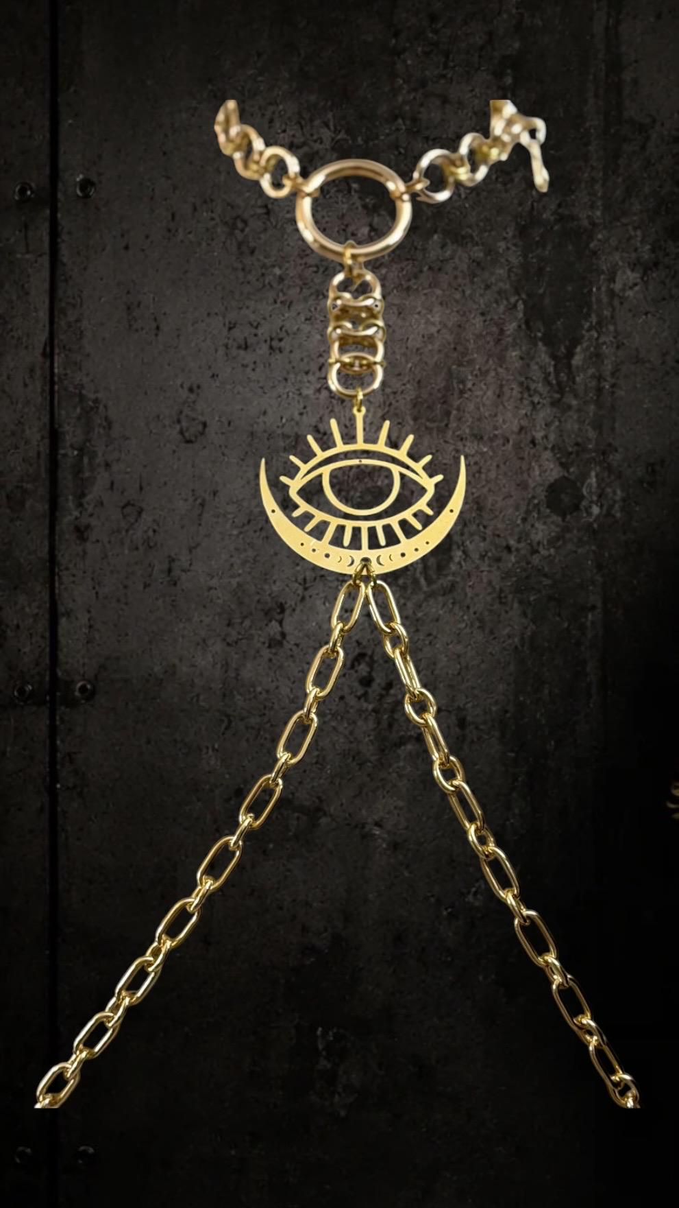 Brass and Stainless Steel Body Chain Harness – Statement Jewelry Armor