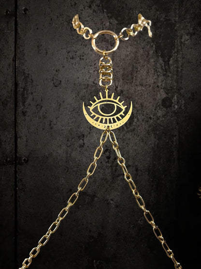 Brass and Stainless Steel Body Chain Harness – Statement Jewelry Armor