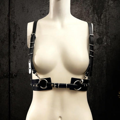 Gothic Studded Leather Belt – Italian Vegetable Tanned, Modular Harness Base