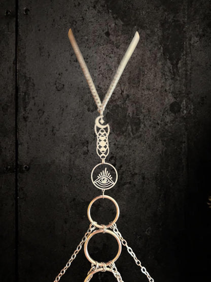 Body Chain Harness, Adjustable Stainless Steel O-Ring Design, Alternative Fashion for Gothic Festivals