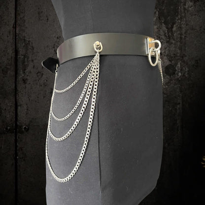 Industrialux Leather Statement Belt – Italian Vegetable Tanned, Stainless Steel Hardware