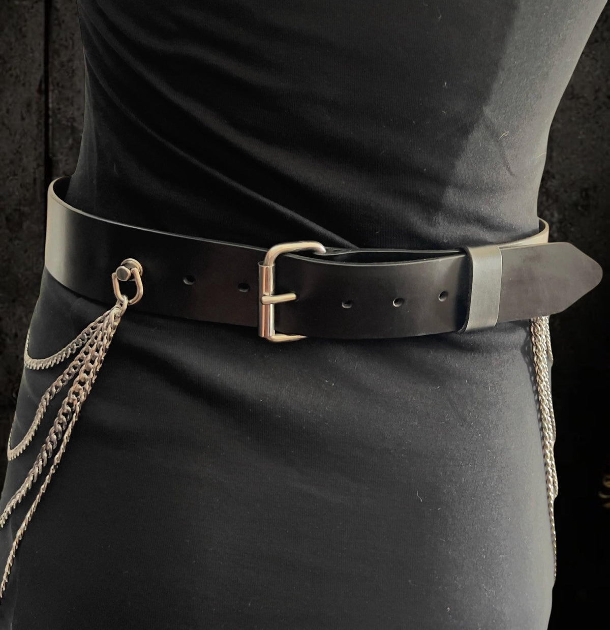 Industrialux Leather Statement Belt – Italian Vegetable Tanned, Stainless Steel Hardware