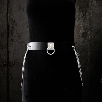 Industrialux Leather Statement Belt – Italian Vegetable Tanned, Stainless Steel Hardware