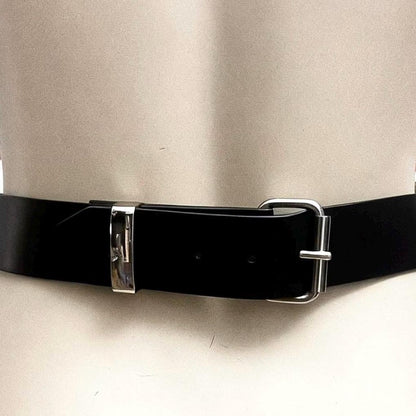 Leather Chain Belt – O-Ring, Removable Chains, Industrial Style