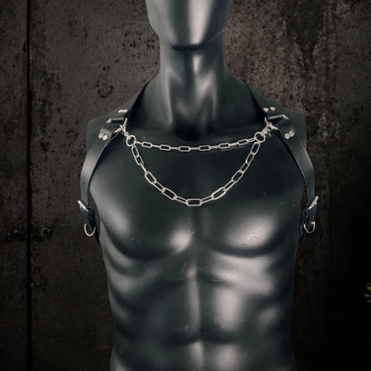 Shoulder Men Harness / Unisex Harness / Festival Guear / Removable Chains