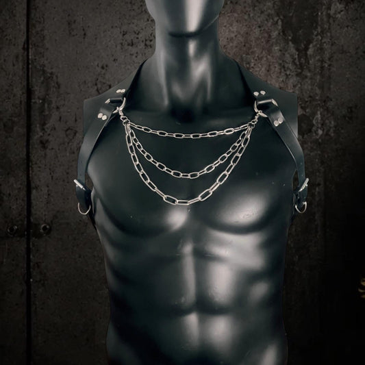 Shoulder Men Harness / Unisex Harness / Festival Guear / Removable Chains