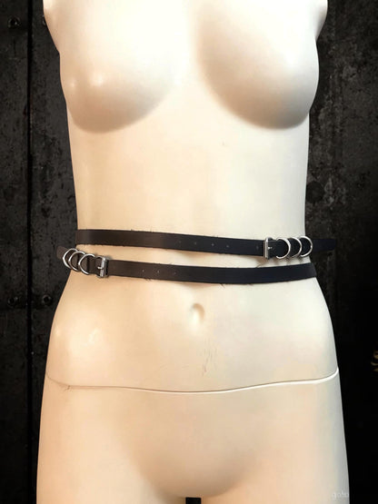 Modular Synthetic Leather Straps Add-On | O-Ring Harness Extension | Adjustable Belt & Bag Straps