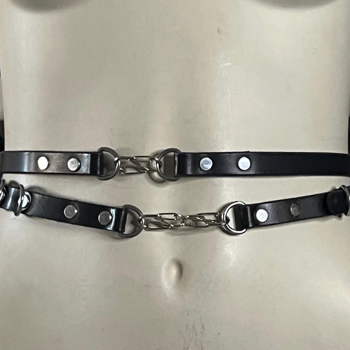 Leather Harness Strap Add-On, Adjustable O-Ring Accessory, Shoulder or Waist Wear