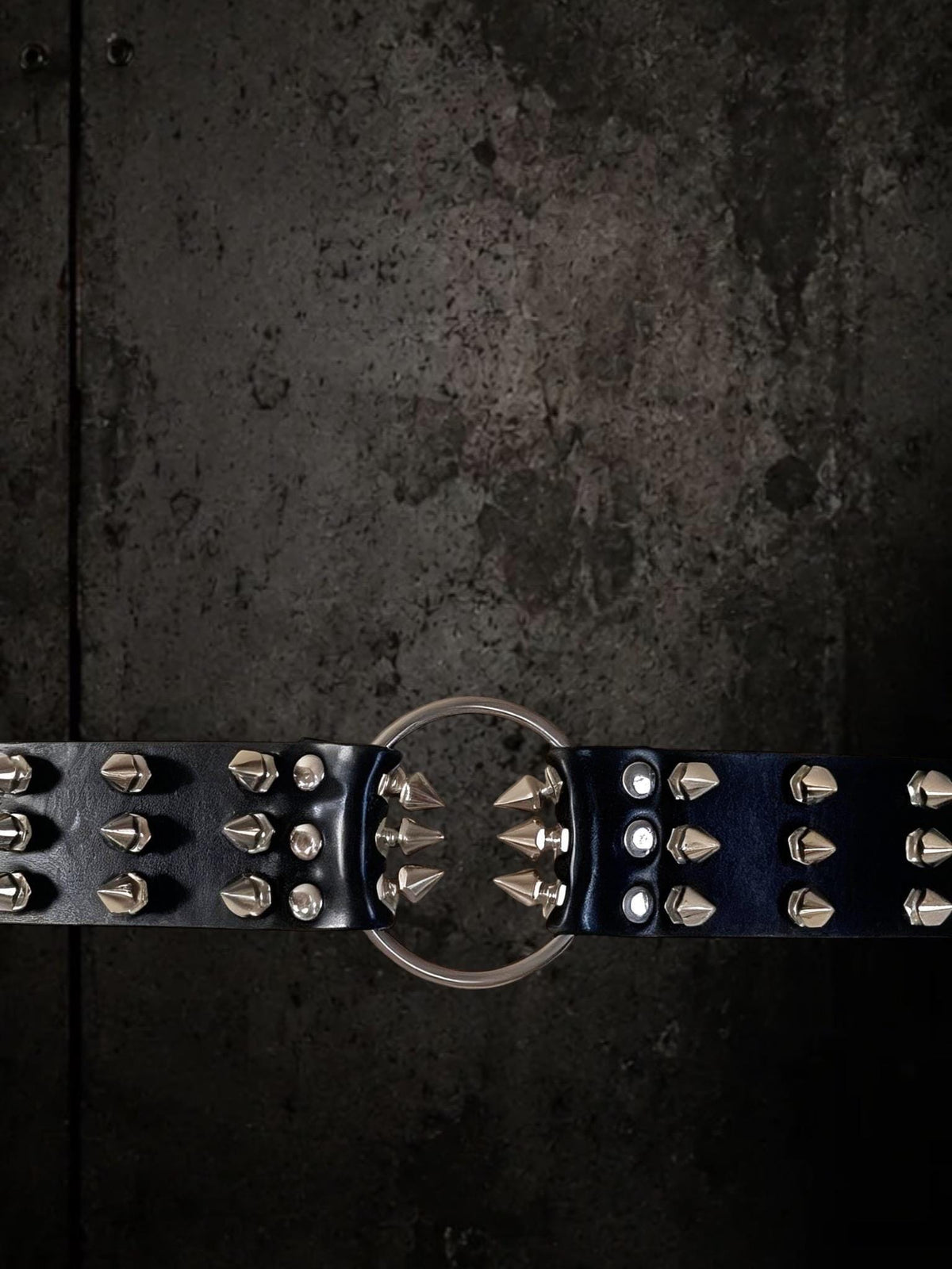 InSpiked Faux Leather Belt: Modular Core Design, Reclaimed Materials, Handcrafted Accessory