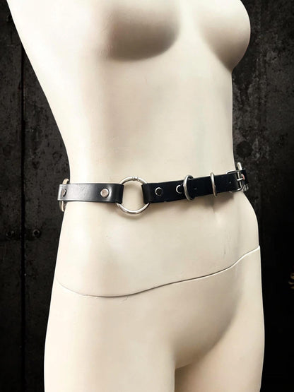 Modular Belt Strap: Leather, Stainless Steel Hardware, Versatile Accessory