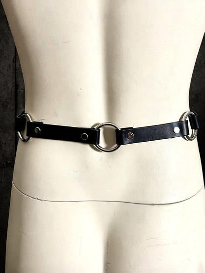 Modular Belt Strap: Leather, Stainless Steel Hardware, Versatile Accessory