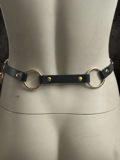 Modular Belt Strap: Leather, Stainless Steel Hardware, Versatile Accessory