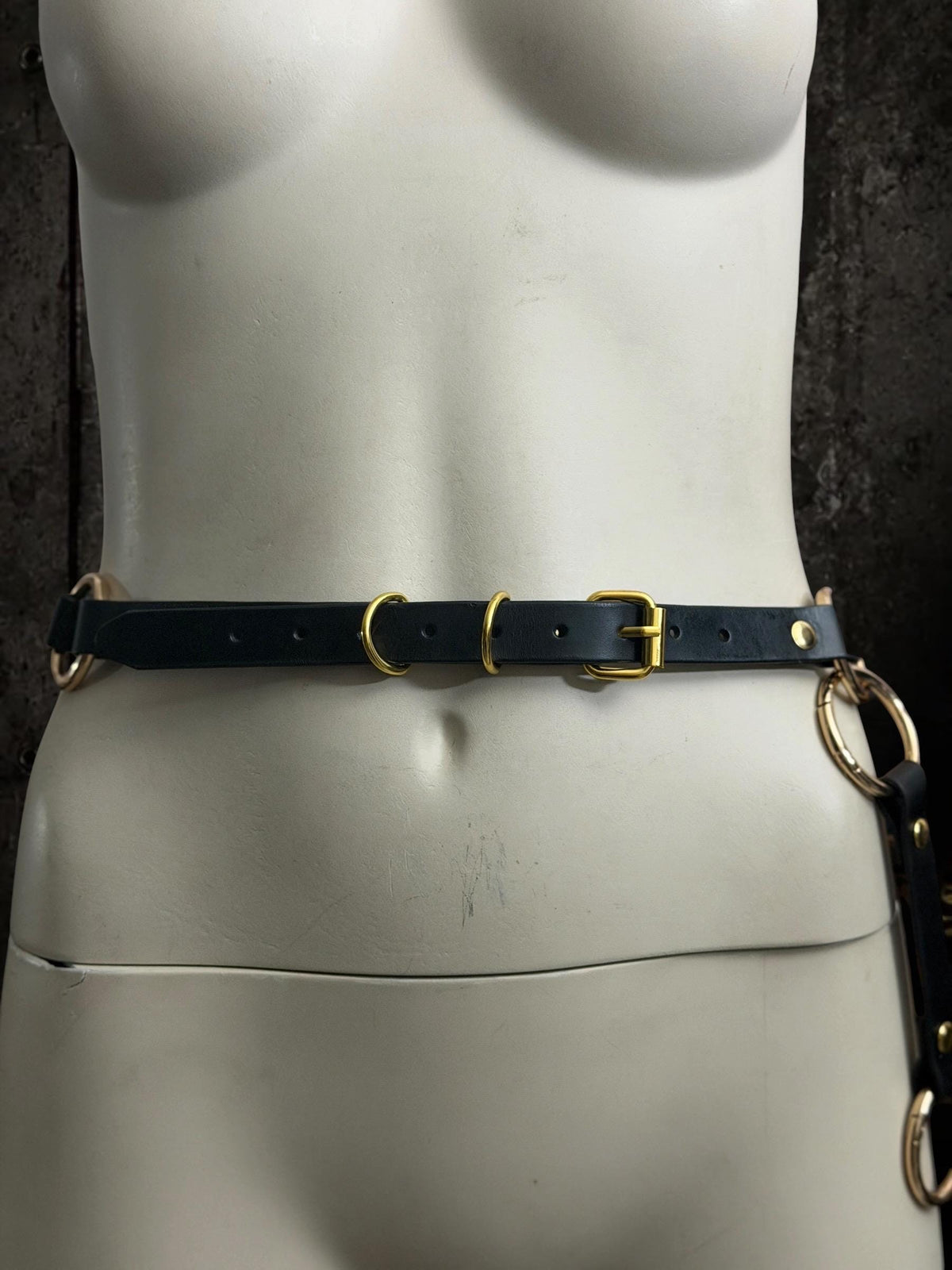 Modular Belt Strap: Leather, Stainless Steel Hardware, Versatile Accessory