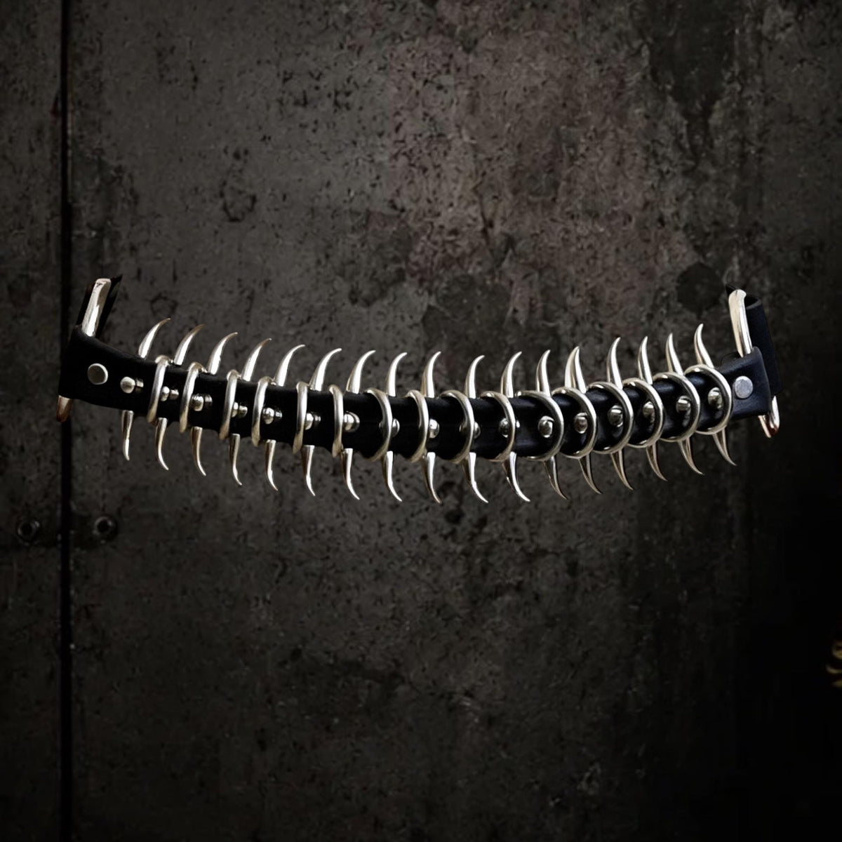 Hybrid Spine Belt, Handmade Italian Leather & Reclaimed Inner Tube | Industrial Statement Belt