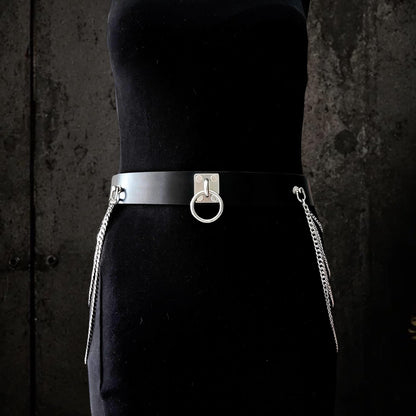 Industrialux Leather Statement Belt – Italian Vegetable Tanned, Stainless Steel Hardware