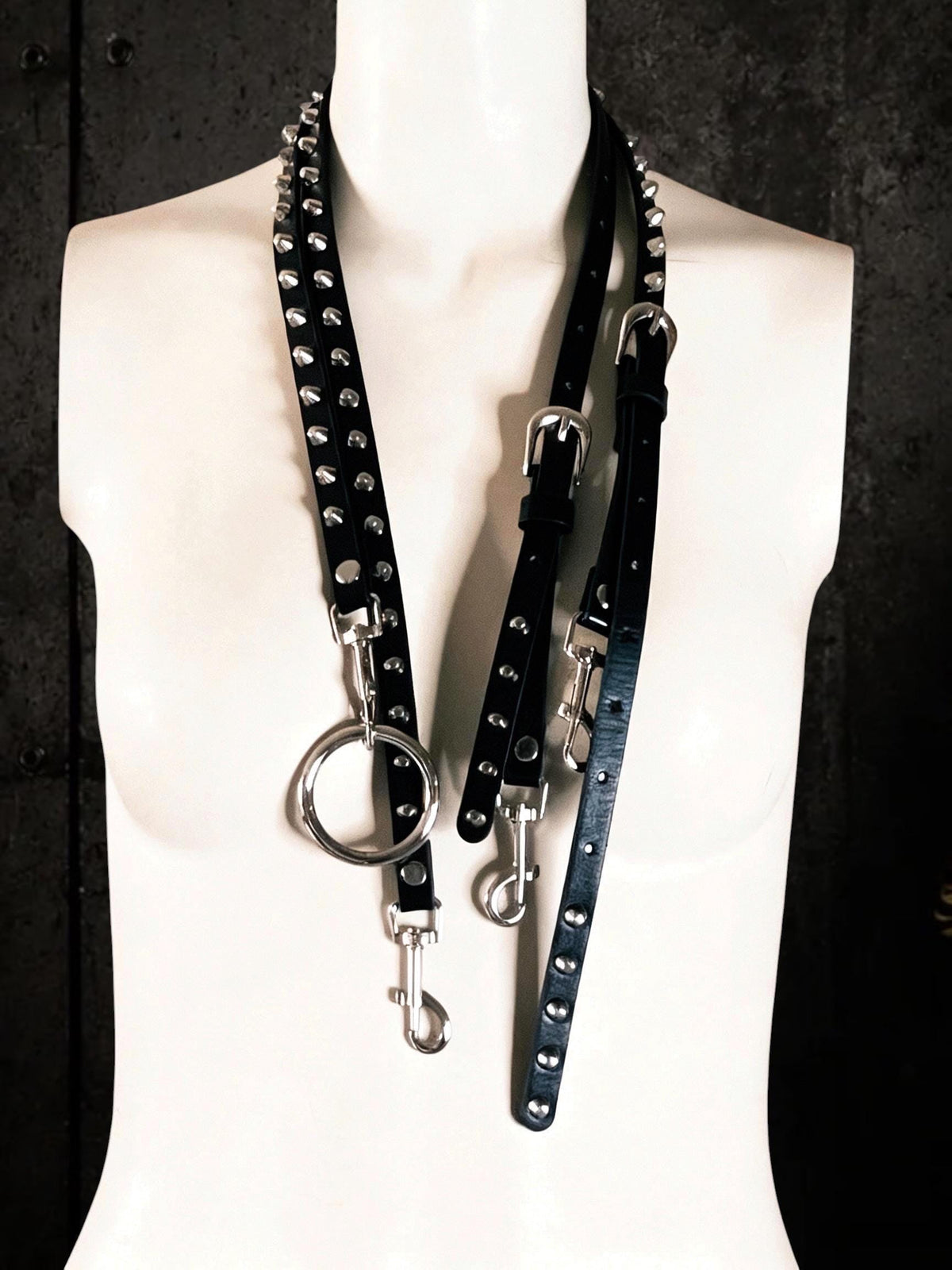 Modular Faux Leather Straps Set Add-On | O-Ring Harness Extension, Bag Straps, Suspenders