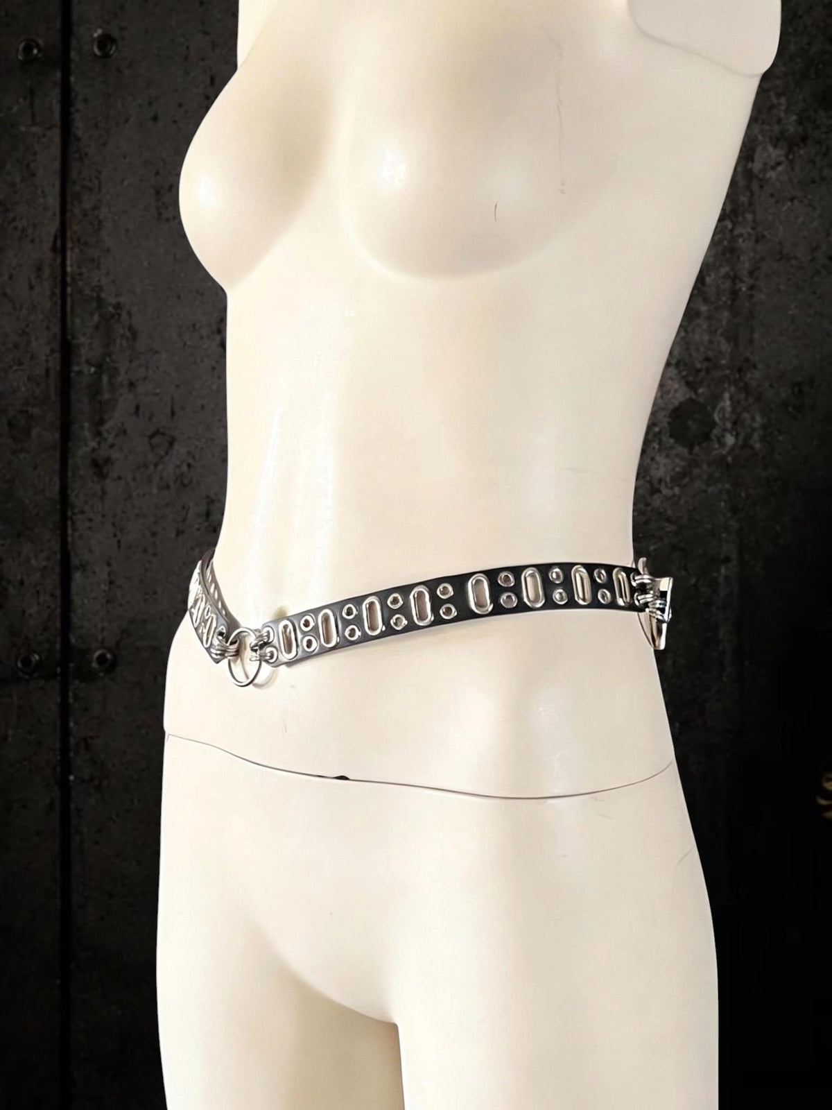 Vegan leather body harness, Modular O-Ring Belt with Removable Straps, Darkwear Accessory