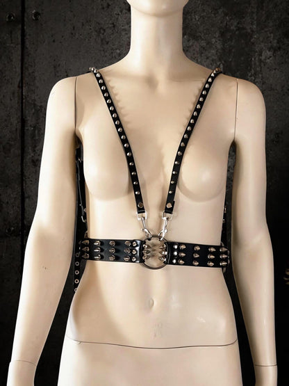 InSpiked Faux Leather Belt: Modular Core Design, Reclaimed Materials, Handcrafted Accessory