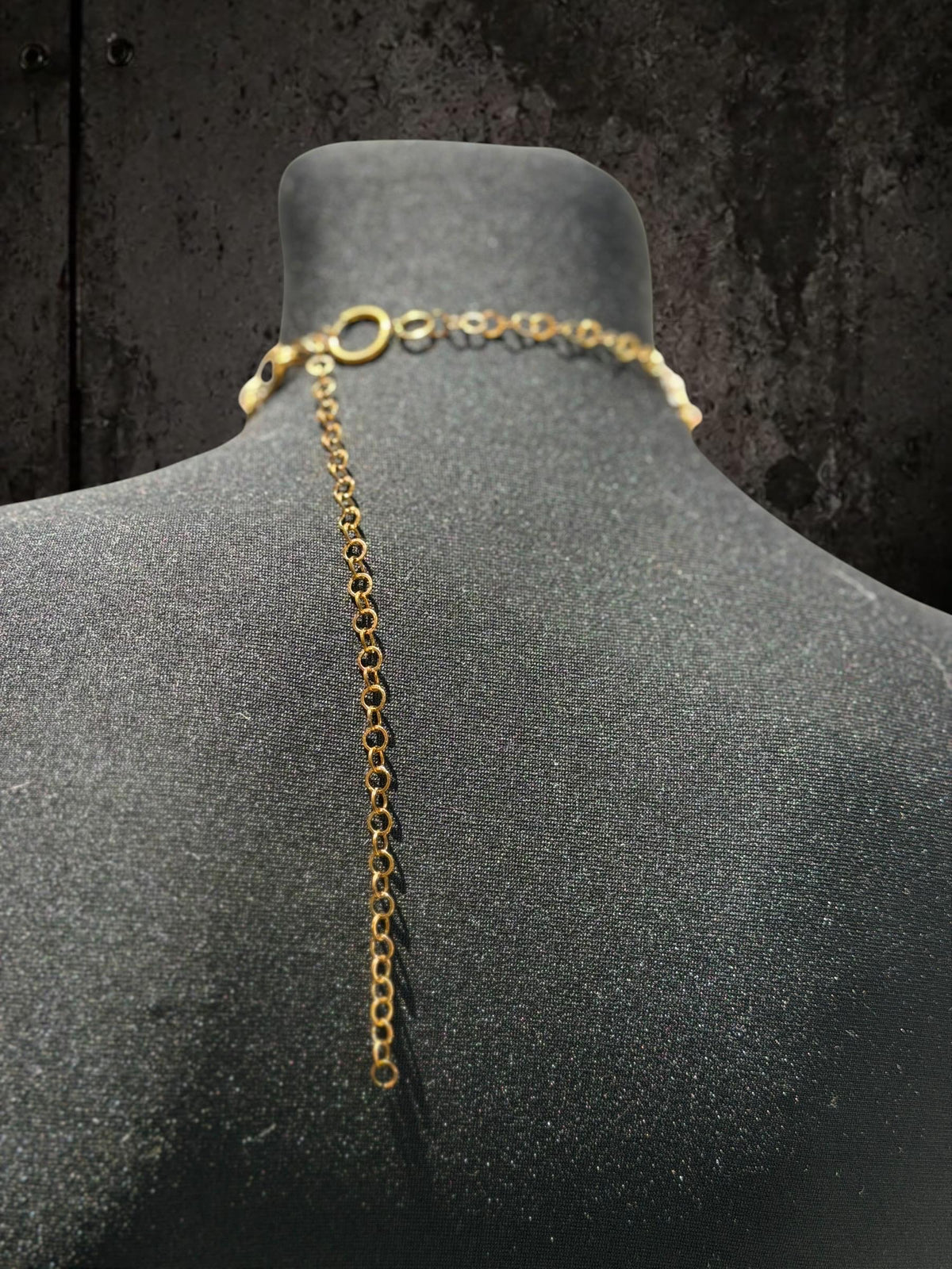 Spine Necklace, Handmade Stainless Steel, Cyberpunk Darkwear Accessory, Silver Gold or Black Finish