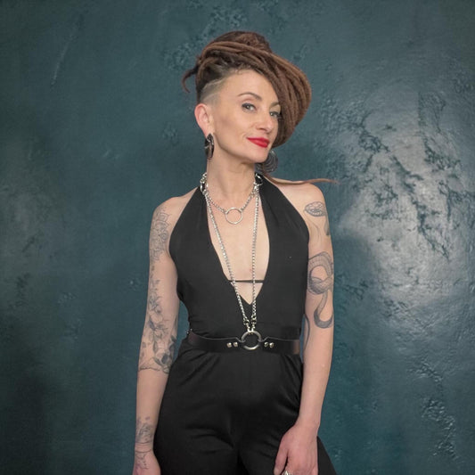 D-Core Belt | Modular Leather | Gothic Alternative Fashion Accessory | Handmade Vegetable-Tanned