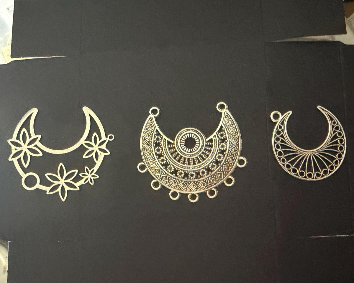 Moon body chain harness, Symbol Jewelry for Gothic Festivals, Alternative Fashion with Layered Metal