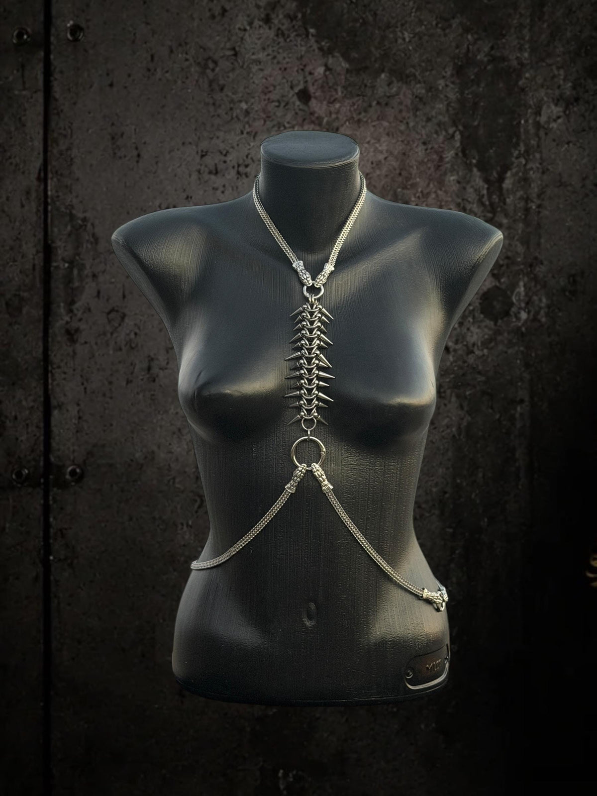 Spine Harness, Modular Stainless Steel Body Jewelry, Convertible Necklace and Bracelet Set