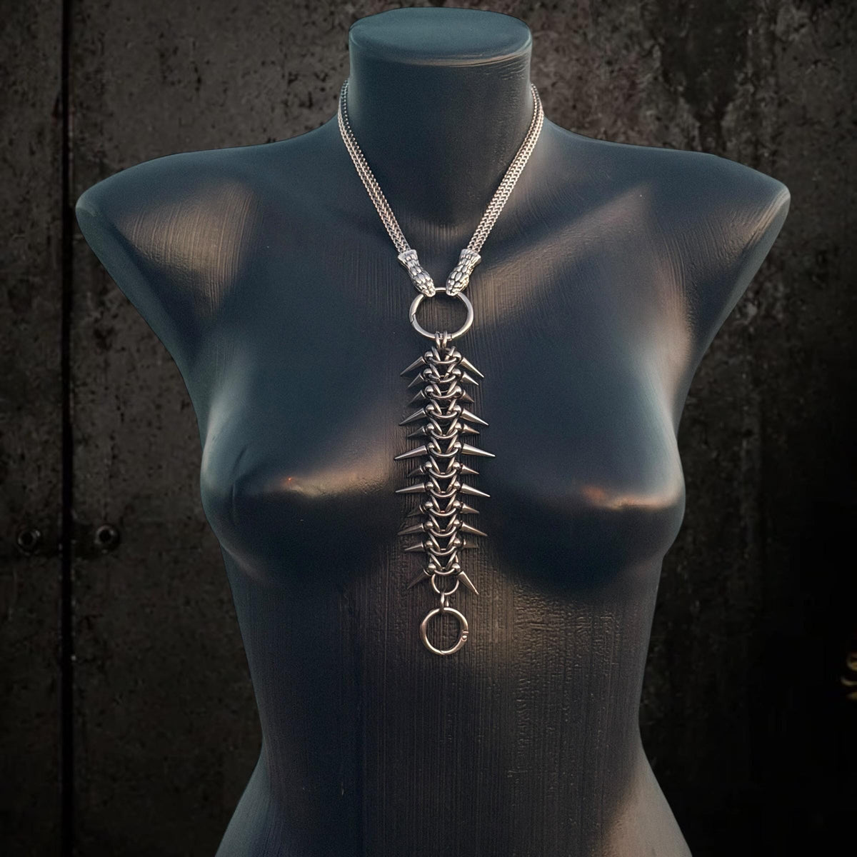 Spine Harness, Modular Stainless Steel Body Jewelry, Convertible Necklace and Bracelet Set