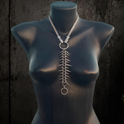 Spine Harness, Modular Stainless Steel Body Jewelry, Convertible Necklace and Bracelet Set